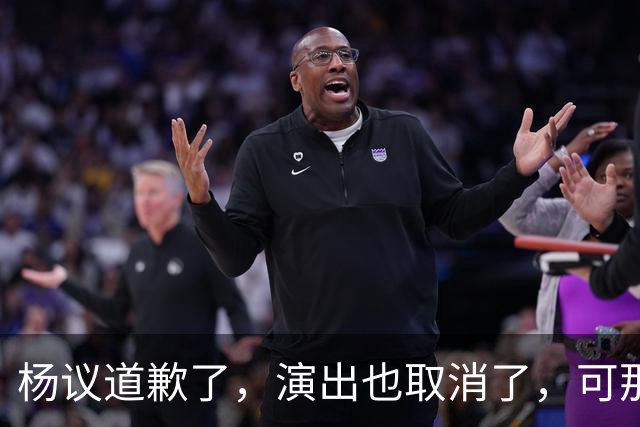 杨议道歉了，演出也取消了，可那句，“误会”，什么都没解决